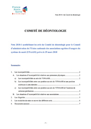 Note 2018-1 du Comité de déontologie